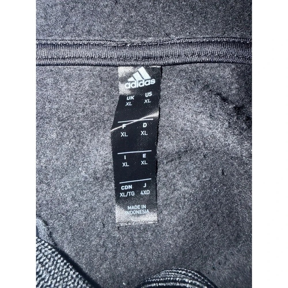Adidas Hoodie‎ Men size XL Black Graphic Pullover Casual Gym Sweatshirt